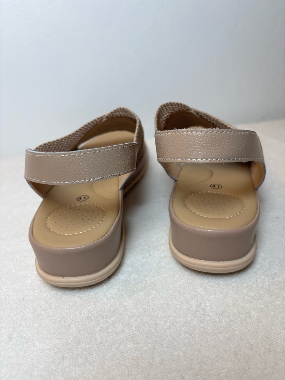 Comfort Knit Slingback Sandals - Taupe Size 10.5 - Picture 4 of 5
